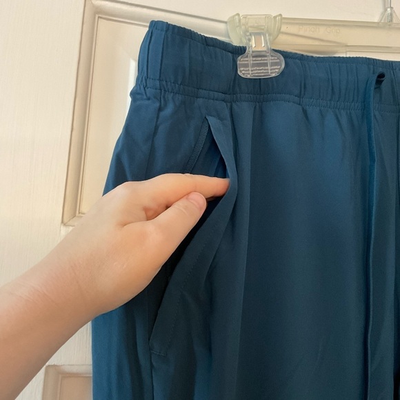 Girlfriend Collective Blue Active Pants Pull On Size L NWT Activewear Workout - Picture 2 of 8